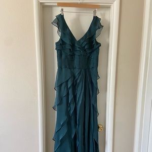 Adriana Papell forest green gown